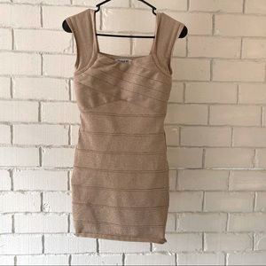 Forever21 gold cocktail dress size large